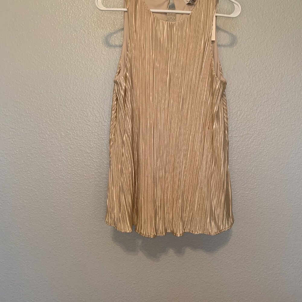 Cream Pleated Blouse